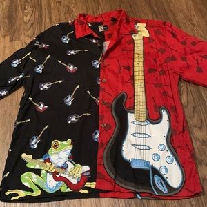 Chiliwear Guitar Frog button down shirt
